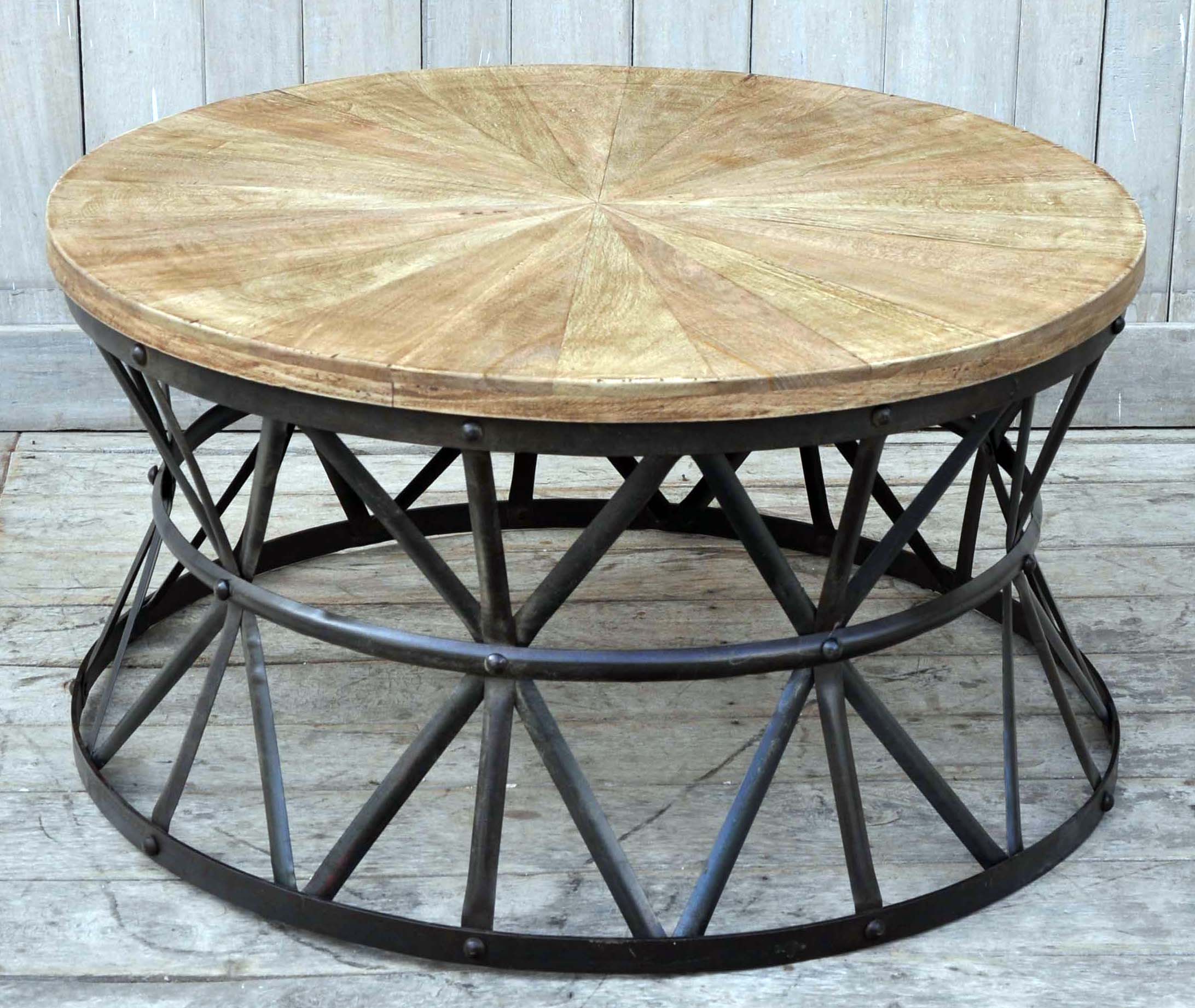 Round Handmade Wrought Iron Wedge Coffee Table | Buy Coffee Tables - 208003