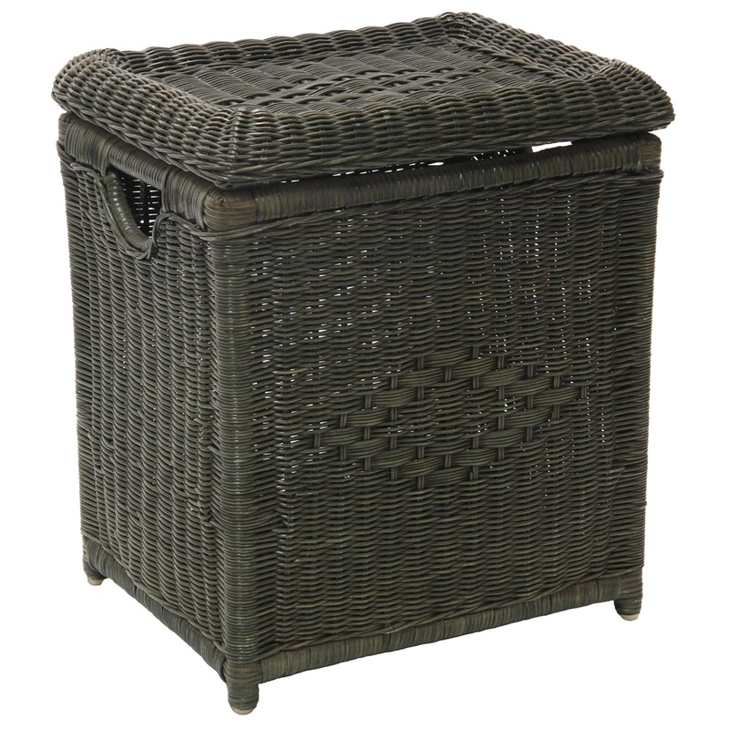 Villa Heritage Green Cane Laundry Basket Large Buy Laundry Baskets