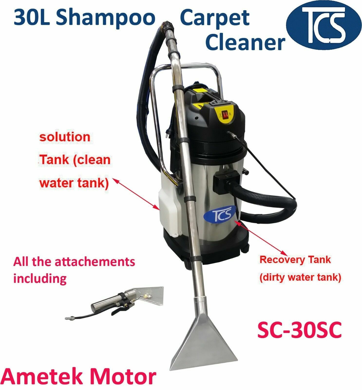 30L Shampoo Carpet Cleaner Machine for Upholstery & Car 30L Shampoo Carpet Cleaner Machine for Upholstery & Car