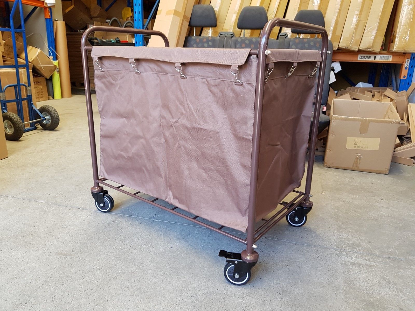 Linen Laundry Housekeeping MultiPurpose Trolley Cart with Ball Bearing