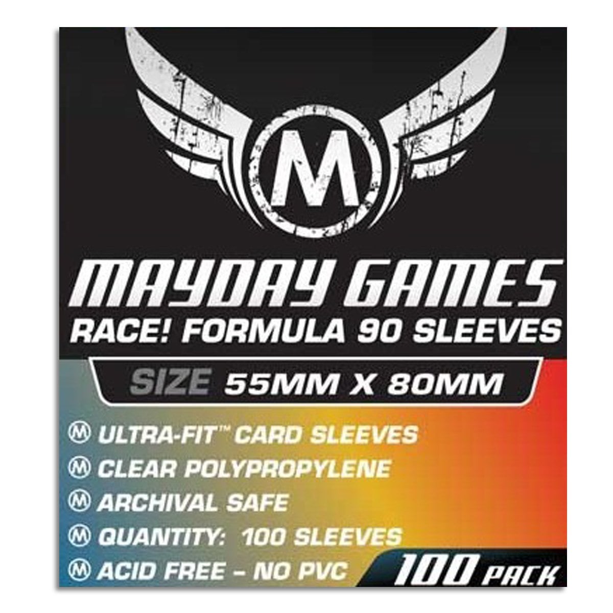 Formula 90 Board Game Card Sleeves Clear Size 55 x 80mm 50ct MAYDAY GAMES Race