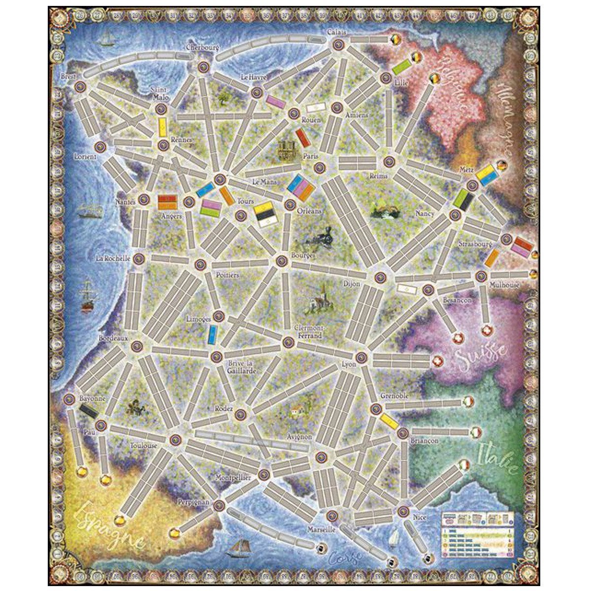 Ticket To Ride Map Collection Volume 6 France Old West Board