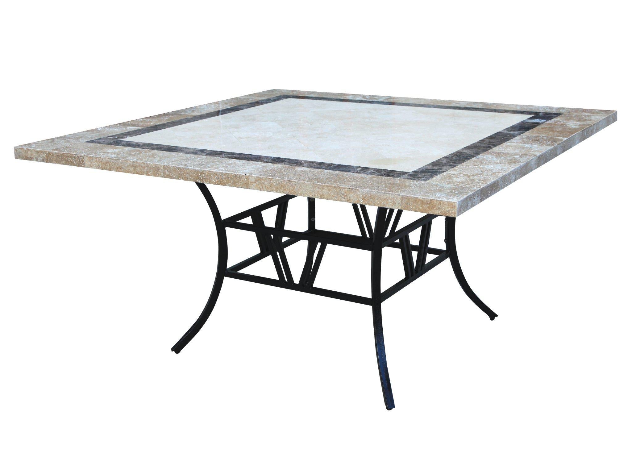 Outdoor Travertine Stone Dining Table (150x150cm) Buy Outdoor Dining Tables 208184