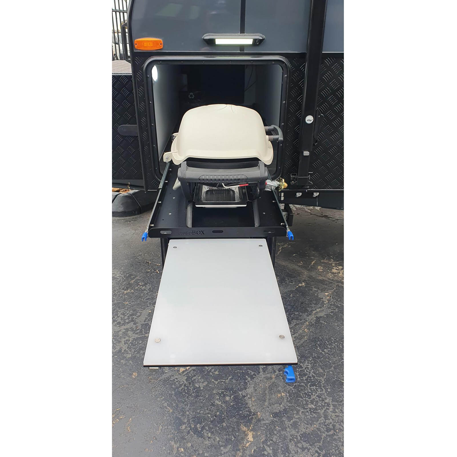 4WD Fridge Slide With Extendable Table Cutting Board 125KG BBQ