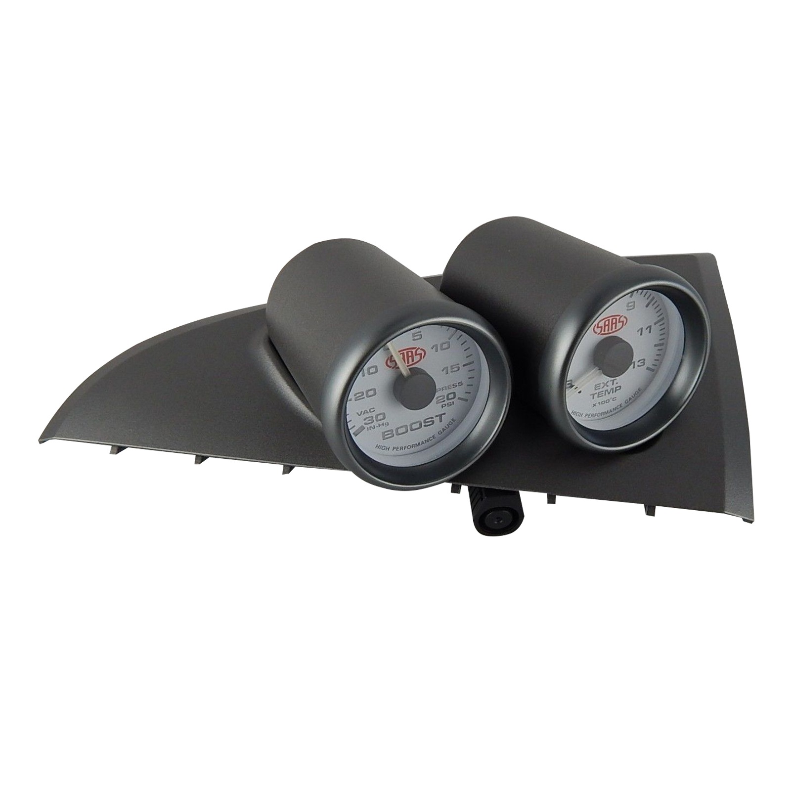 BA BF FALCON XR6T TURBO DUAL GAUGE POD HOLDER W/ WHITE BOOST & OIL