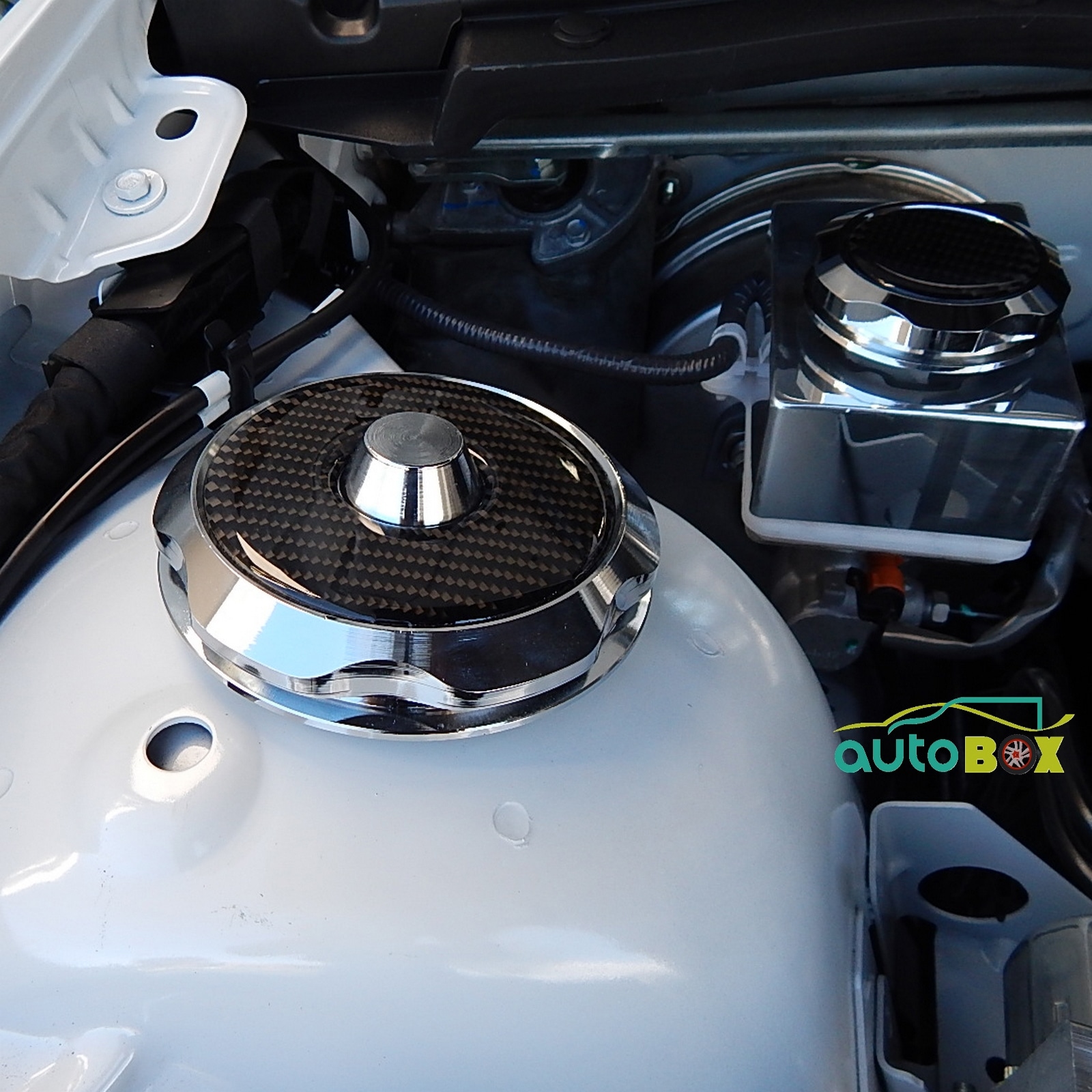CARBON TOP CHROME PLATED ALLOY BILLET STRUT TOWER CAPS FOR VS VT VX VY VZ VE VF