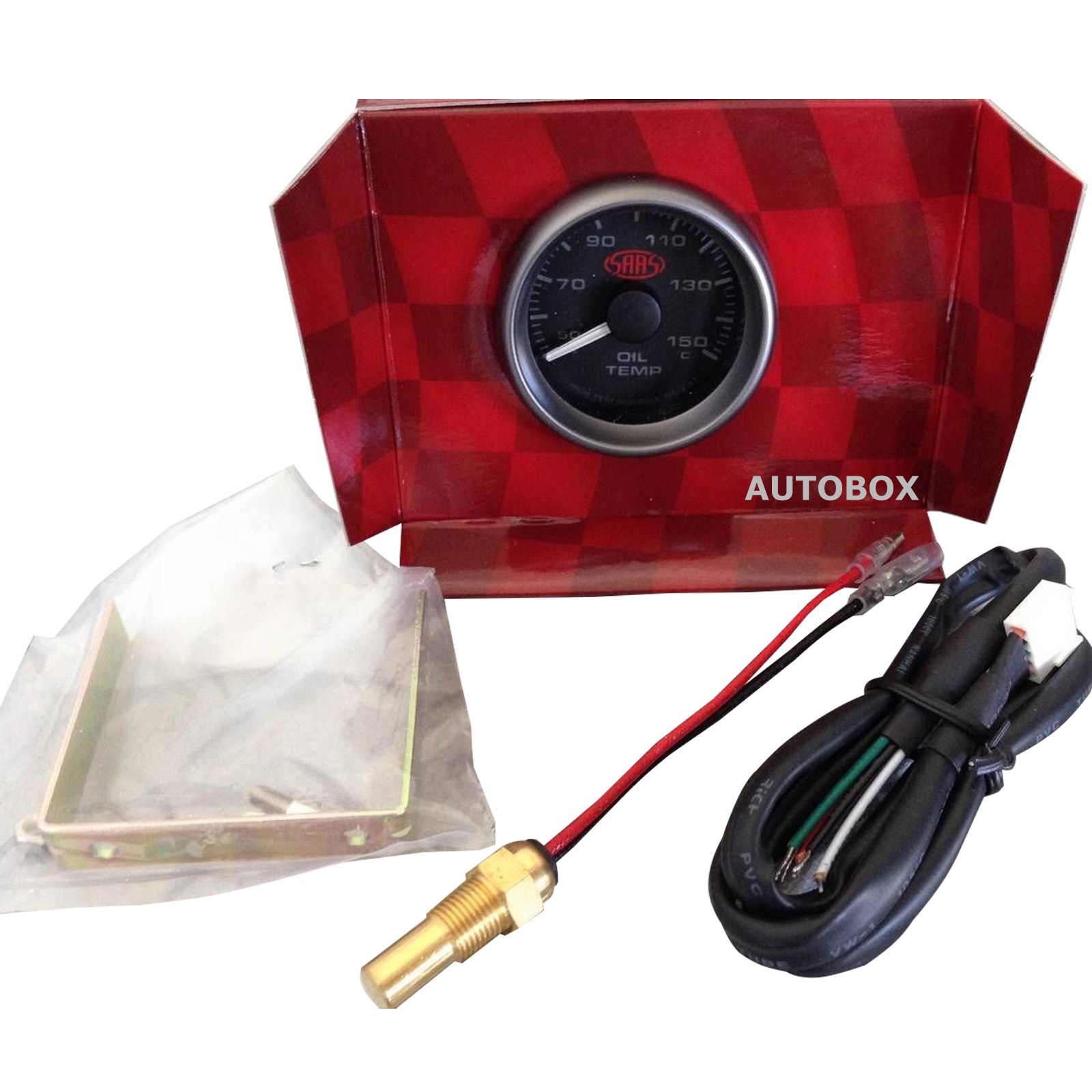 Pillar Pod w/ White Turbo Boost & Oil Temp Gauge Ford BA BF Falcon XR6