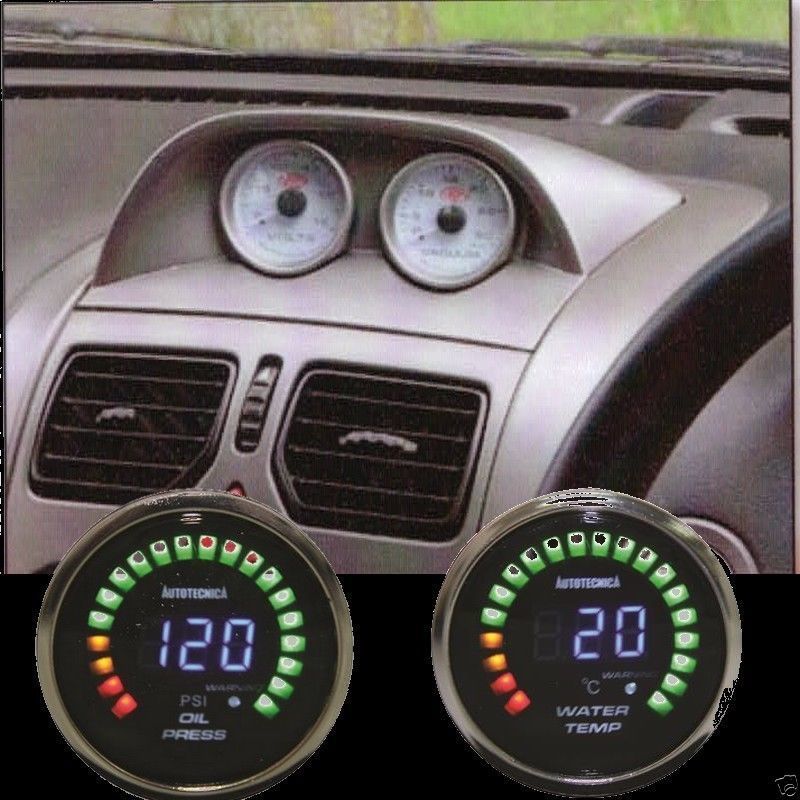 VY VZ COMMODORE CLIPIN GAUGE POD W/ DIGITAL DUAL WATER TEMP & OIL PRESS GAUGES Buy Vehicle