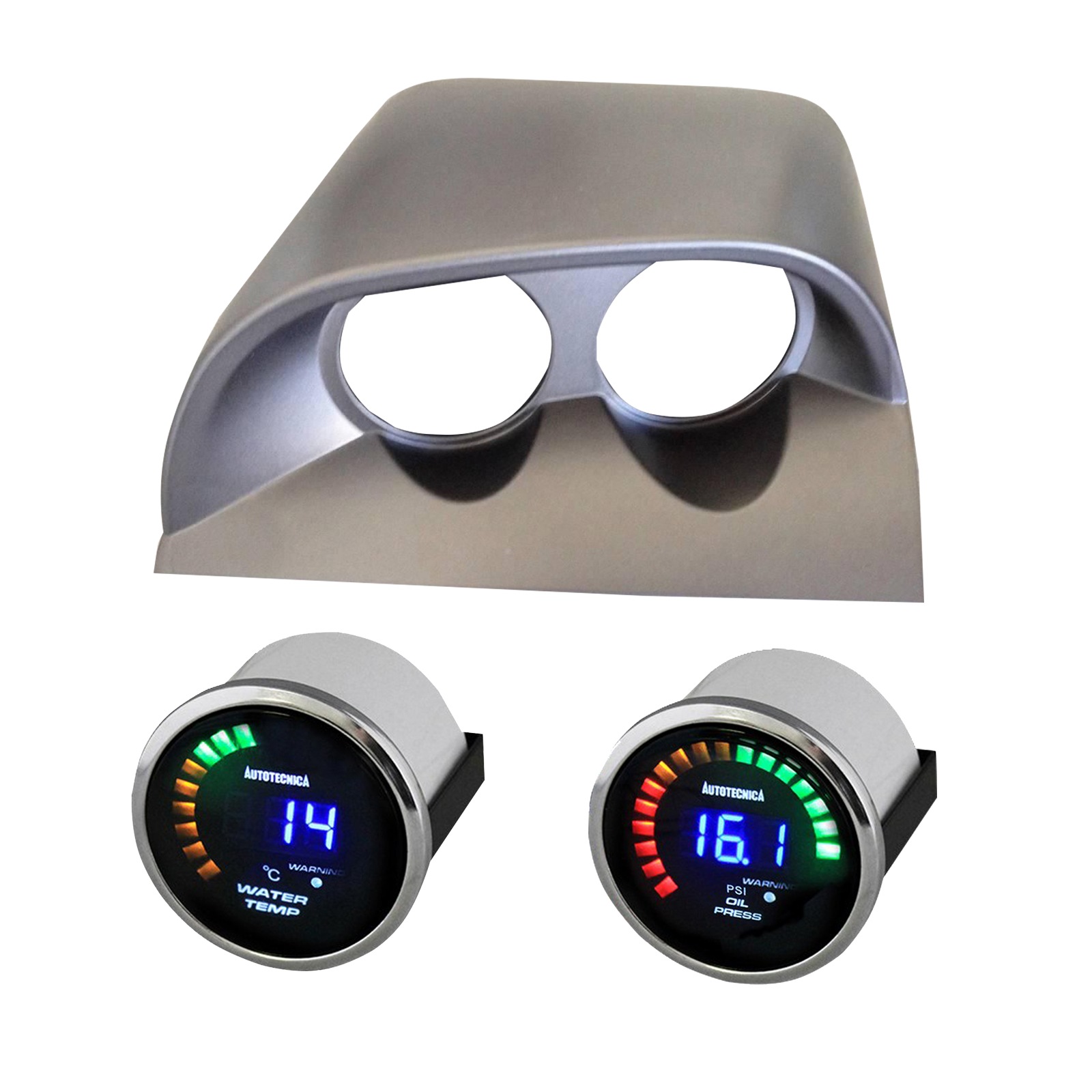 VY VZ COMMODORE CLIPIN GAUGE POD W/ DIGITAL DUAL WATER TEMP & OIL