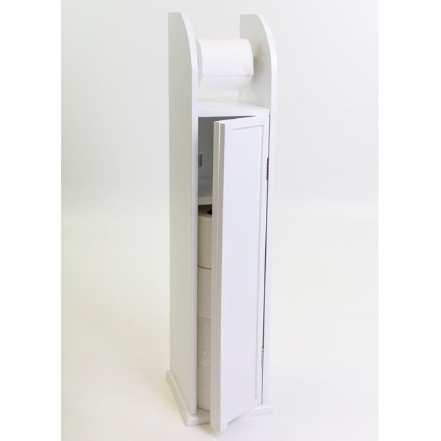 Maine Mdf Wood Toilet Roll Storage Cabinet In White Buy Bathroom