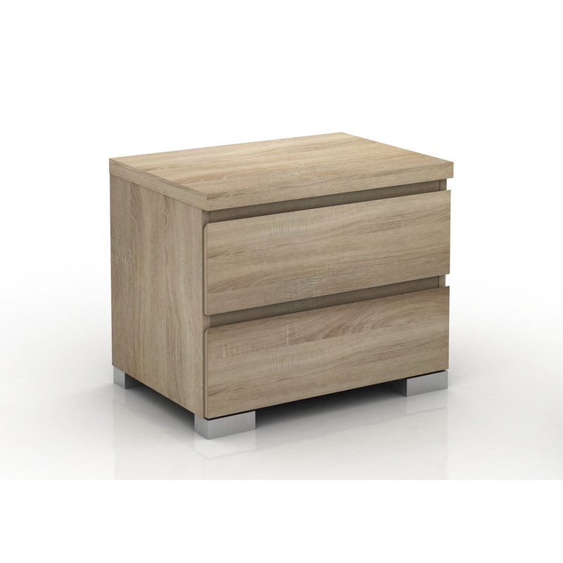 Elara 2 Drawer Bedside Table In Light Sonoma Oak Buy Bedside