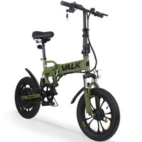 VALK 250W Electric Bike Dual Suspension Folding Foldable e-Bike eBike Commuter