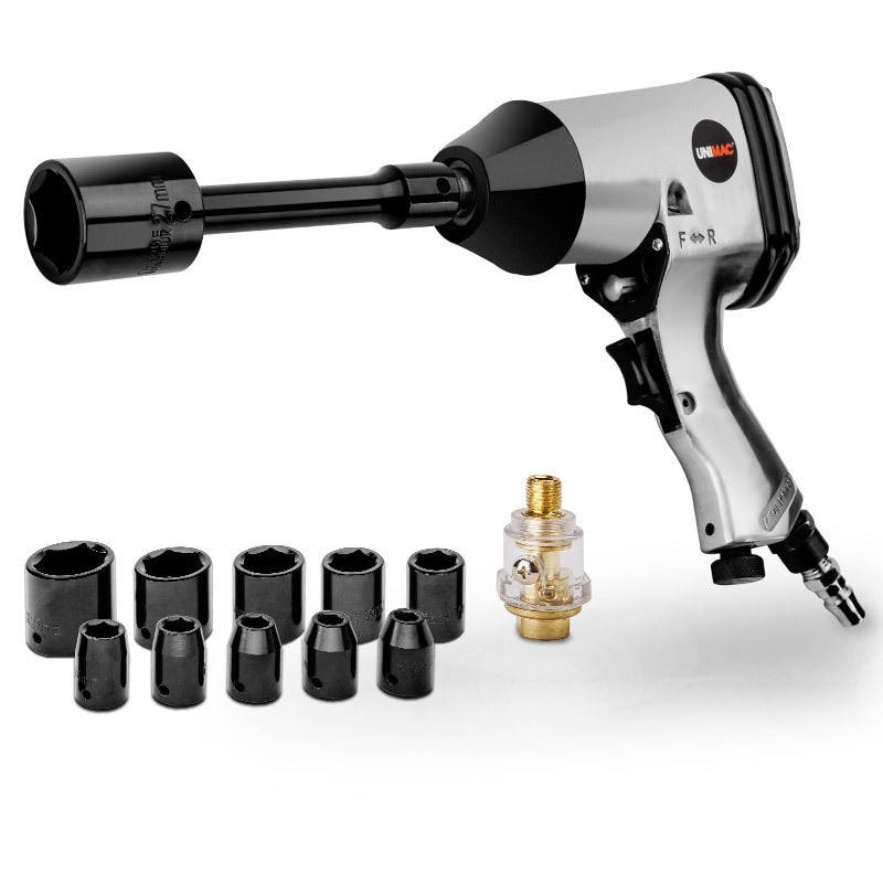 UNIMAC Air Impact Wrench Kit 17pc 1/2 Inch Rattle Gun Set Socket Pneumatic Metric | Buy Impact 1 2 inch rattle gun