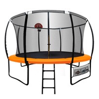 Up-Shot 14ft Round Trampoline FREE Basketball Safety Net Spring Pad Ladder