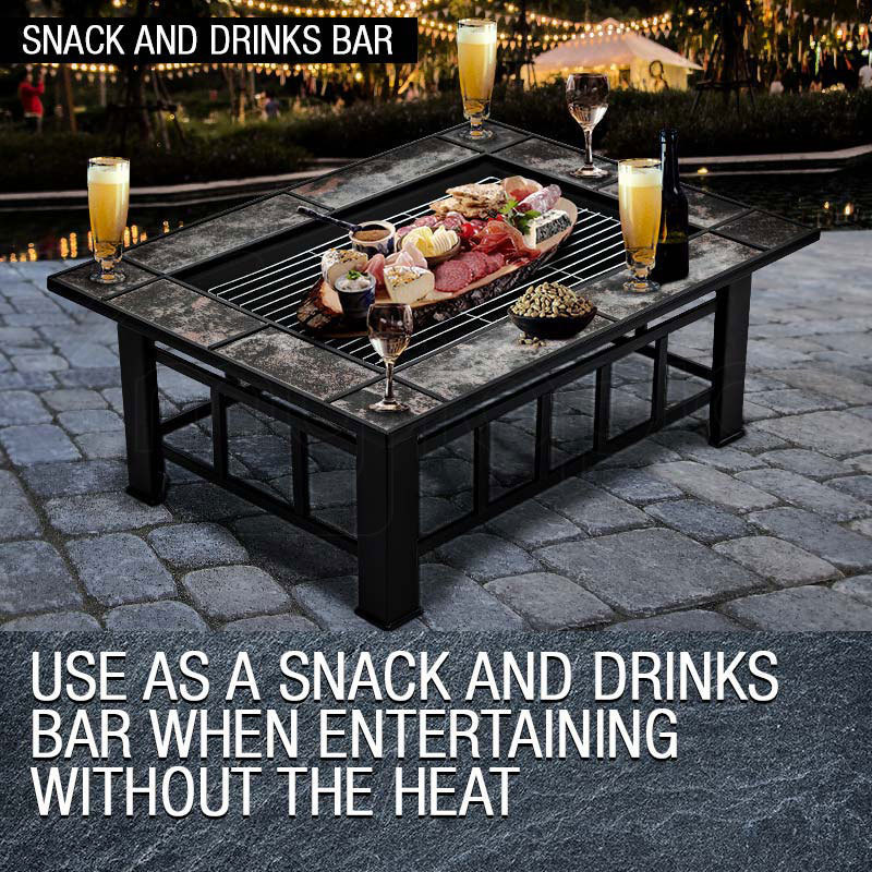 Thermomate 3in1 Outdoor Fire Pit Bbq Grill Heater Brazier Camping
