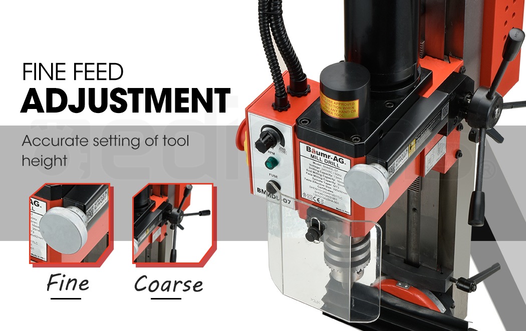 BAUMRAG 400W Mini Metal Lathe and 350W Mill Drill Press Machine Combo