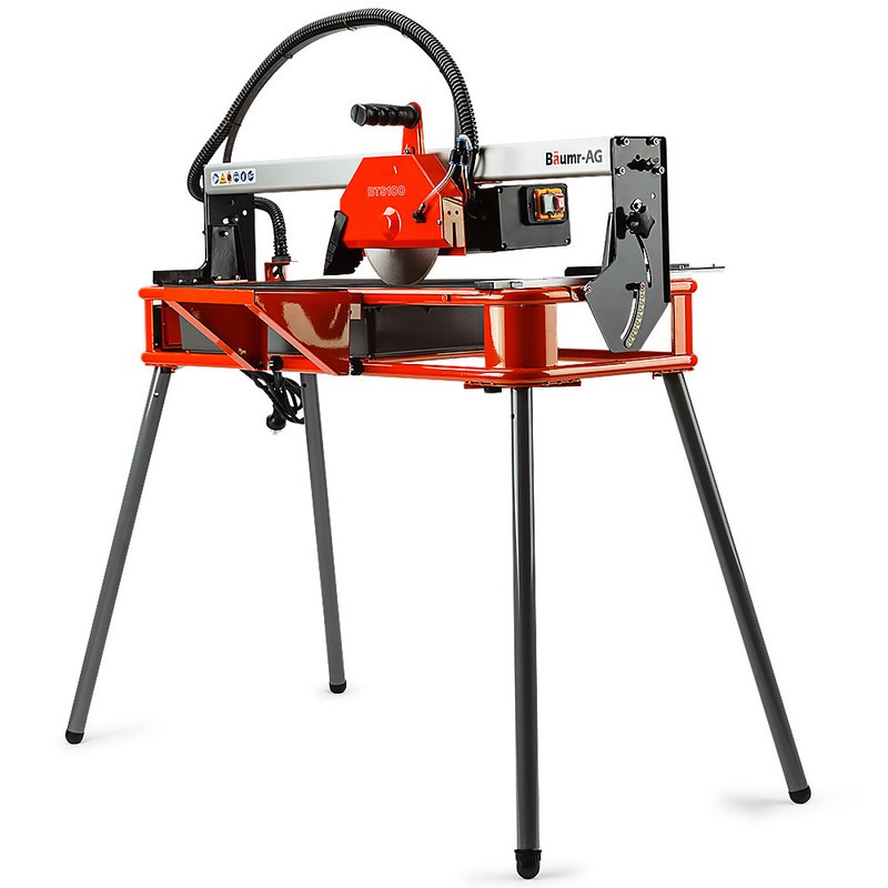 Baumr-AG BTS100 Tile Saw- Wet Cutting Table Rail Bridge Cutter Porcelain Ceramic | Buy Power large format porcelain tile cutter