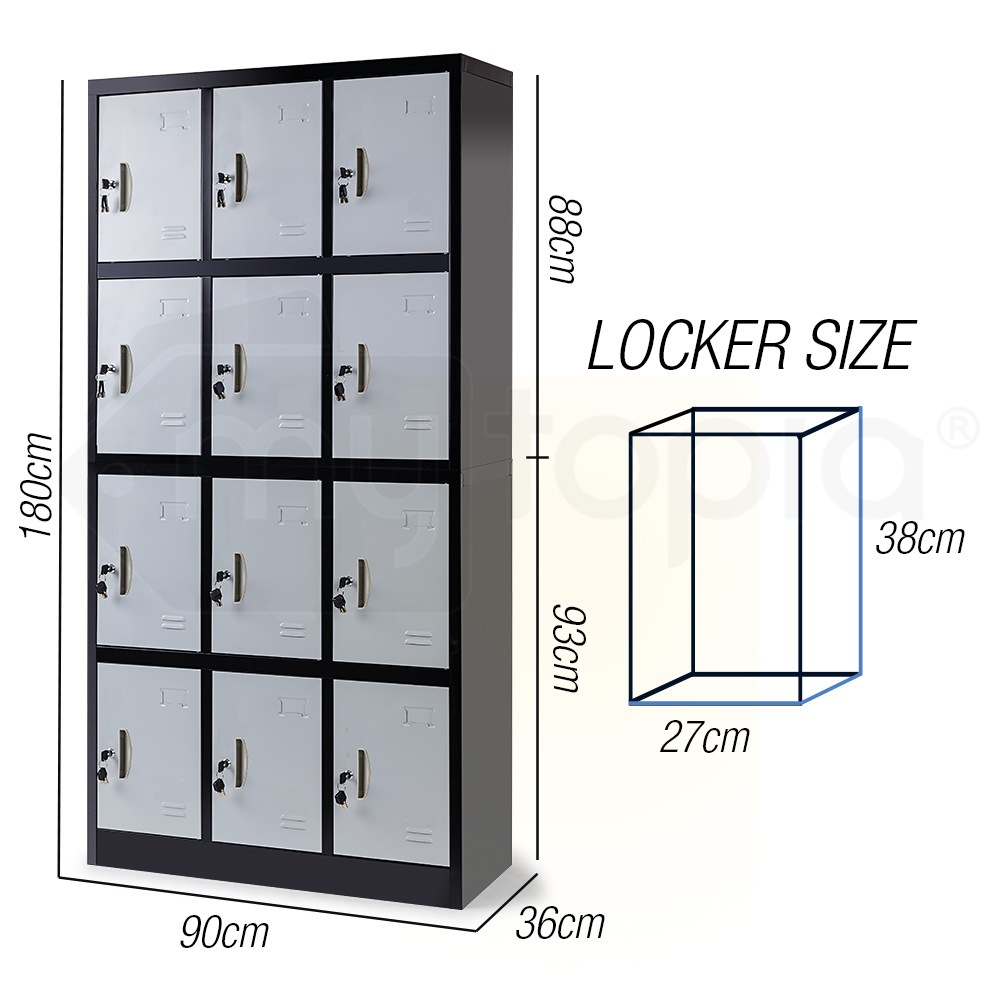 locker dimensions gym