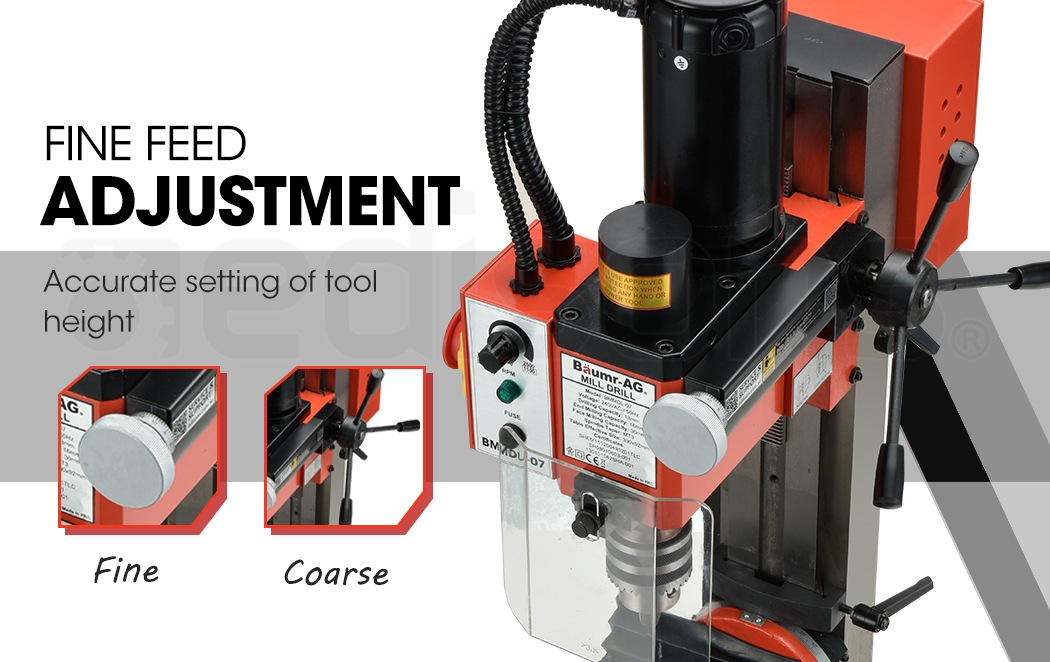 BAUMRAG Mill Drill Press Tilting Milling Machine Drilling Tool