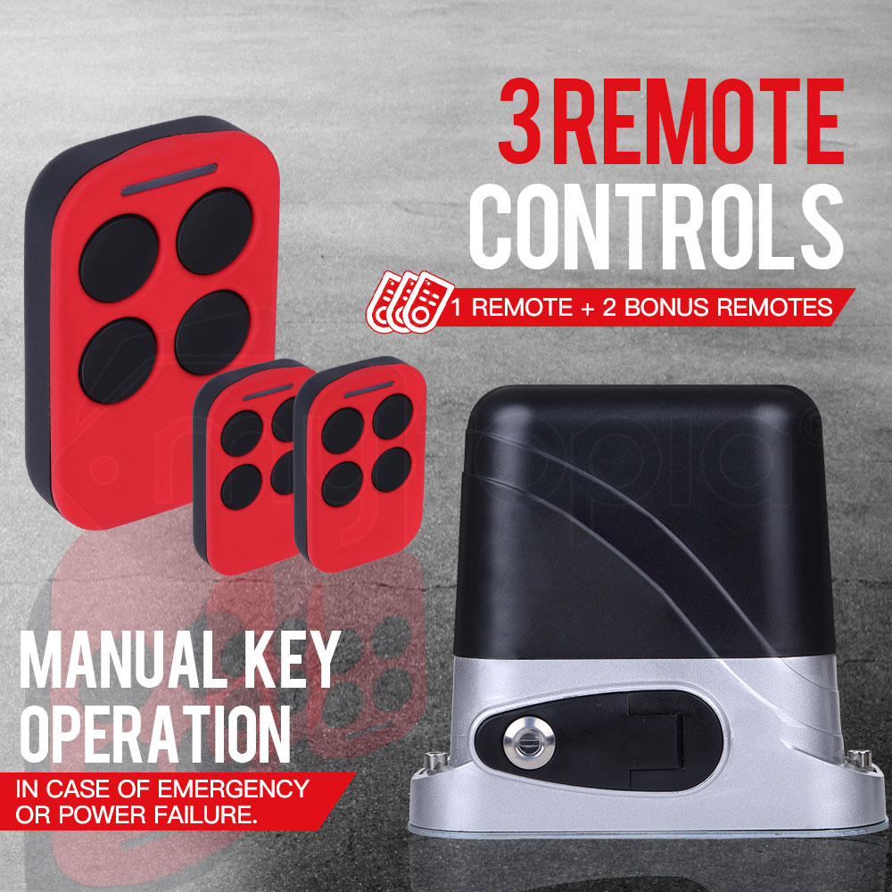 EGUARD Automatic Sliding Gate Opener 6m 1500kg Auto Motorised Remote