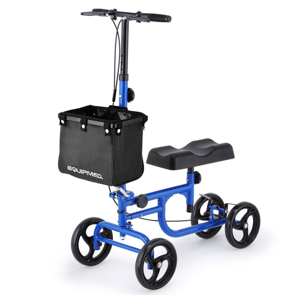 EQUIPMED Knee Walker Scooter Folding Mobility Alternative to Crutches ...