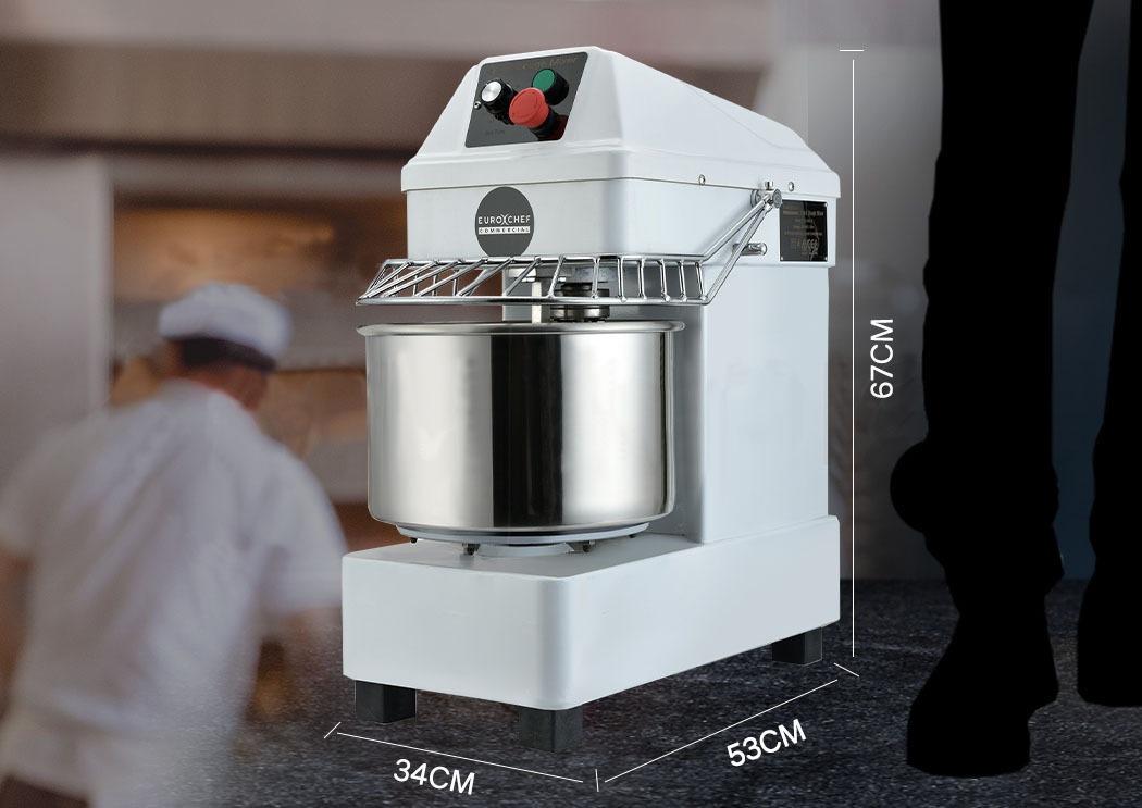 EUROCHEF 10L Spiral Dough Mixer Commercial Machine Bakery Kneader Small