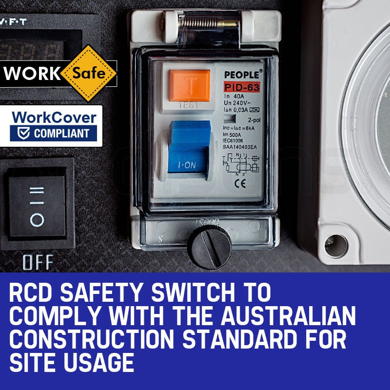 GENPOWER 8.4kVA Max 6kVA Rated Generator SinglePhase Petrol Portable