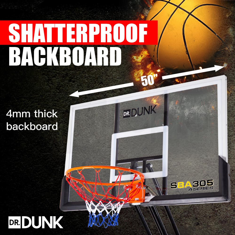 Dr.Dunk Portable Basketball Stand System Hoop Height Adjustable Net
