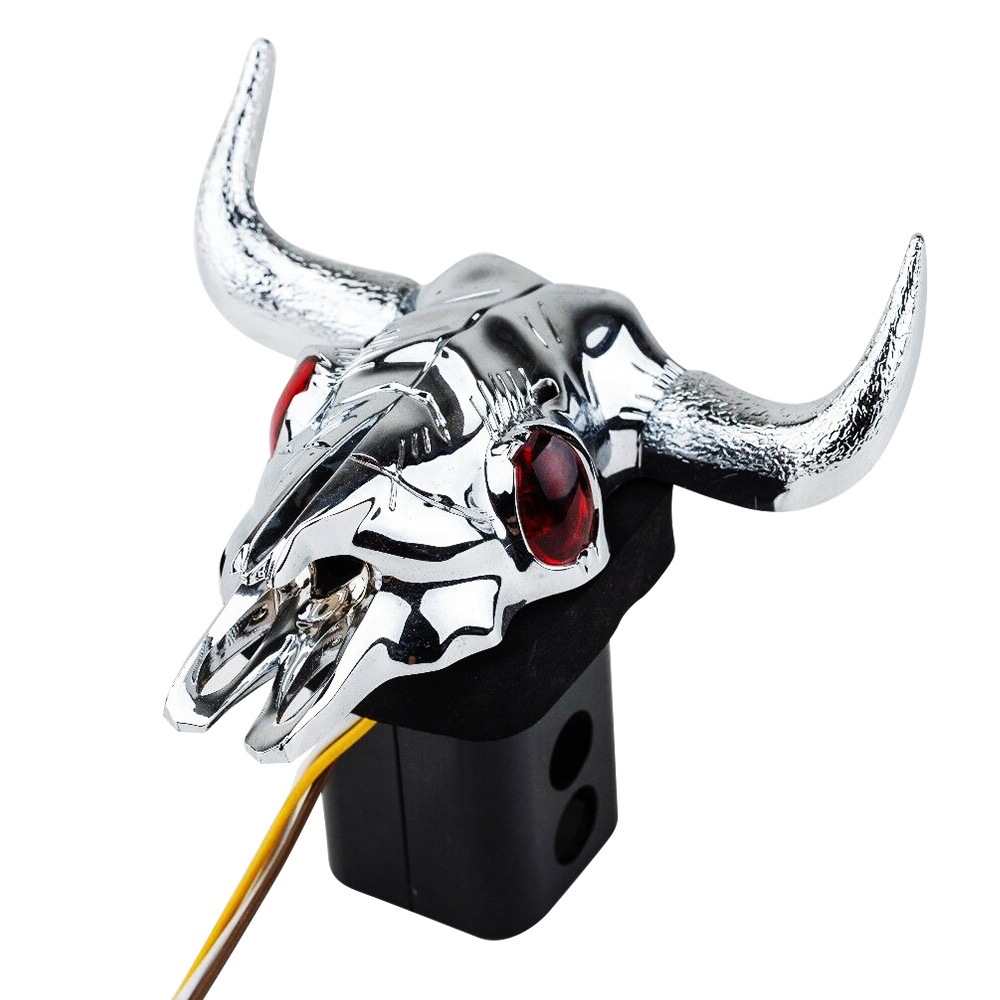 Jaxsyn Novelty Towbar Trailer Hitch Cover Tow Chrome Plated Bull