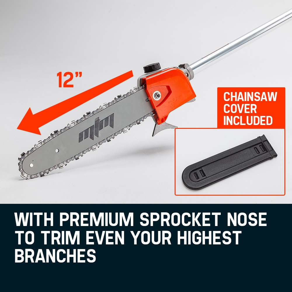 MTM 62CC Pole Chainsaw Saw Petrol Chain Tree Pruner Extended Extension