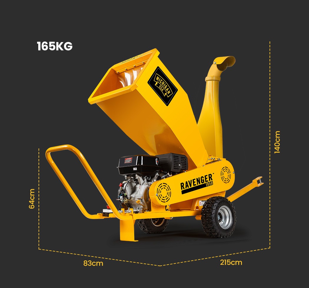 MICHIGAN 18HP Wood Chipper Garden Shredder Mulcher Tree Petrol Commercial Branch Buy Power