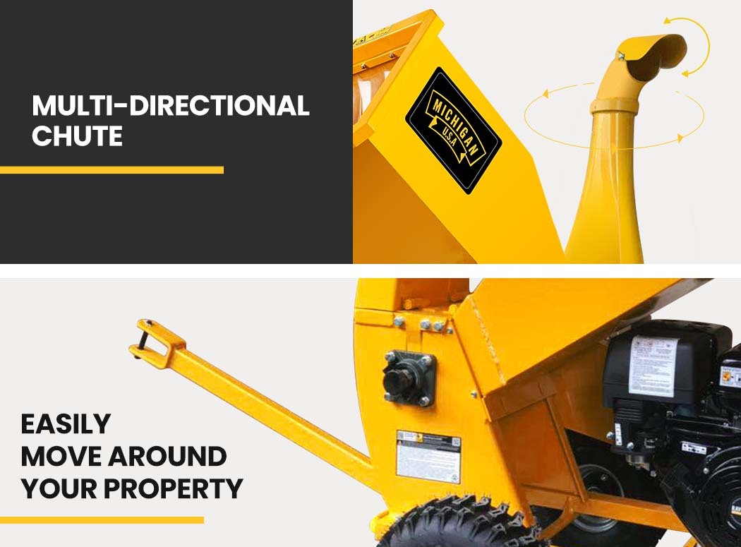 MICHIGAN 18HP Wood Chipper Garden Shredder Mulcher Tree Petrol Commercial Branch Buy Power