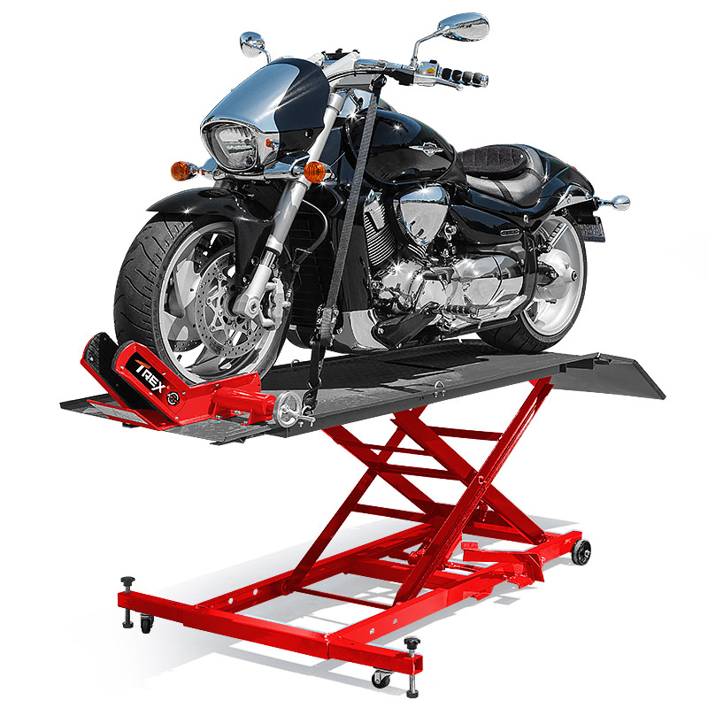 T-REX Motorcycle Lift Table Compressed Air Bike Stand Jack Hoist