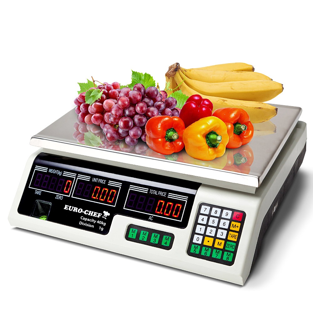 EuroChef Kitchen Scale Digital Commercial Shop Electronic Weight Scales Food 40KG WT | Buy portable scales for food