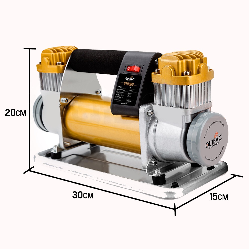 OUTBAC 12v Air Compressor 4x4 Car Tyre 4wd Deflator Inflator 200L/min Portable | Buy Air portable air compressor for car tyres