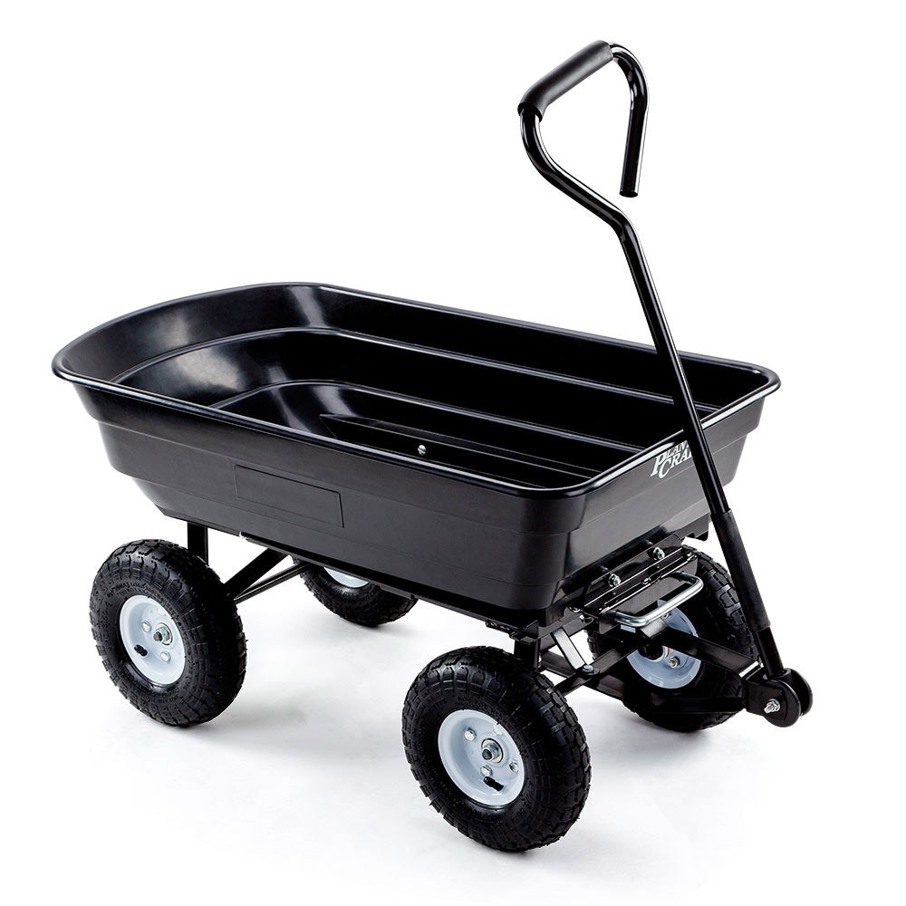 PLANTCRAFT 250kg Poly Pull Dump Cart Garden Hand Trailer Wagon Lawn