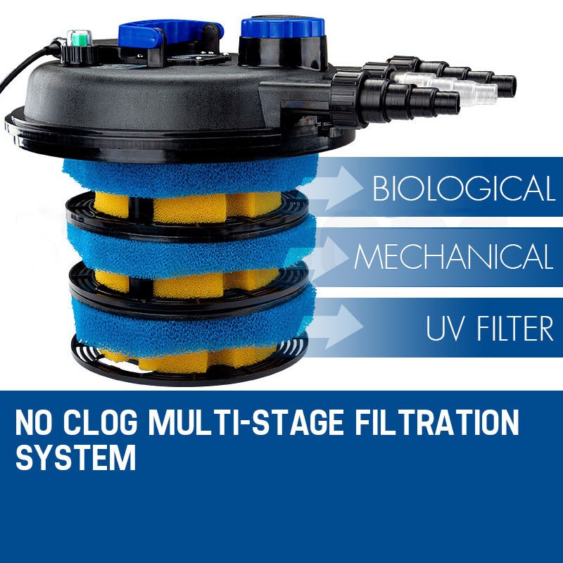 PROTEGE Aquarium External Canister Filter Aqua Fish Tank Pond Water UV