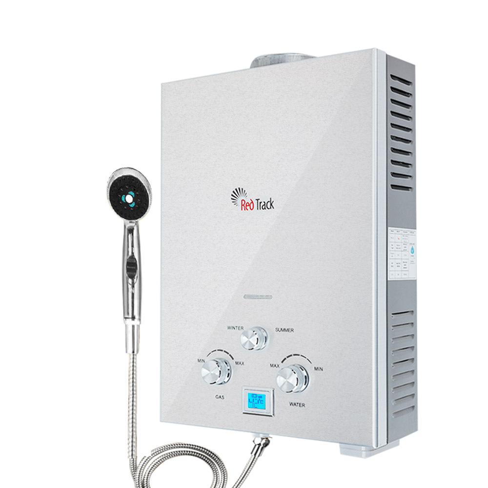 Red Track Gas Portable Hot Water Heater Shower Camping Lpg Outdoor