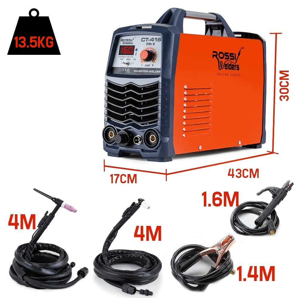 ROSSI CT416 Welder Inverter TIG MMA ARC Plasma Cutter Welding Machine