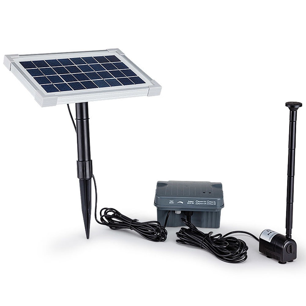 Protege 25W Solar Powered Fountain Submersible Water Pump with Battery