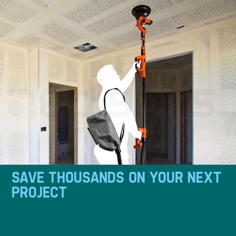 UNIMAC 1800W Drywall Sander Plaster Wall Gyprock Automatic Vacuum