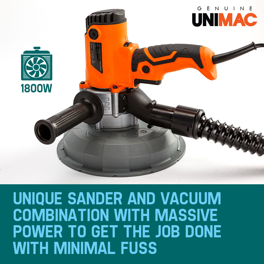 UNIMAC Drywall Sander Automatic Vacuum System Gyprock Wall Plaster