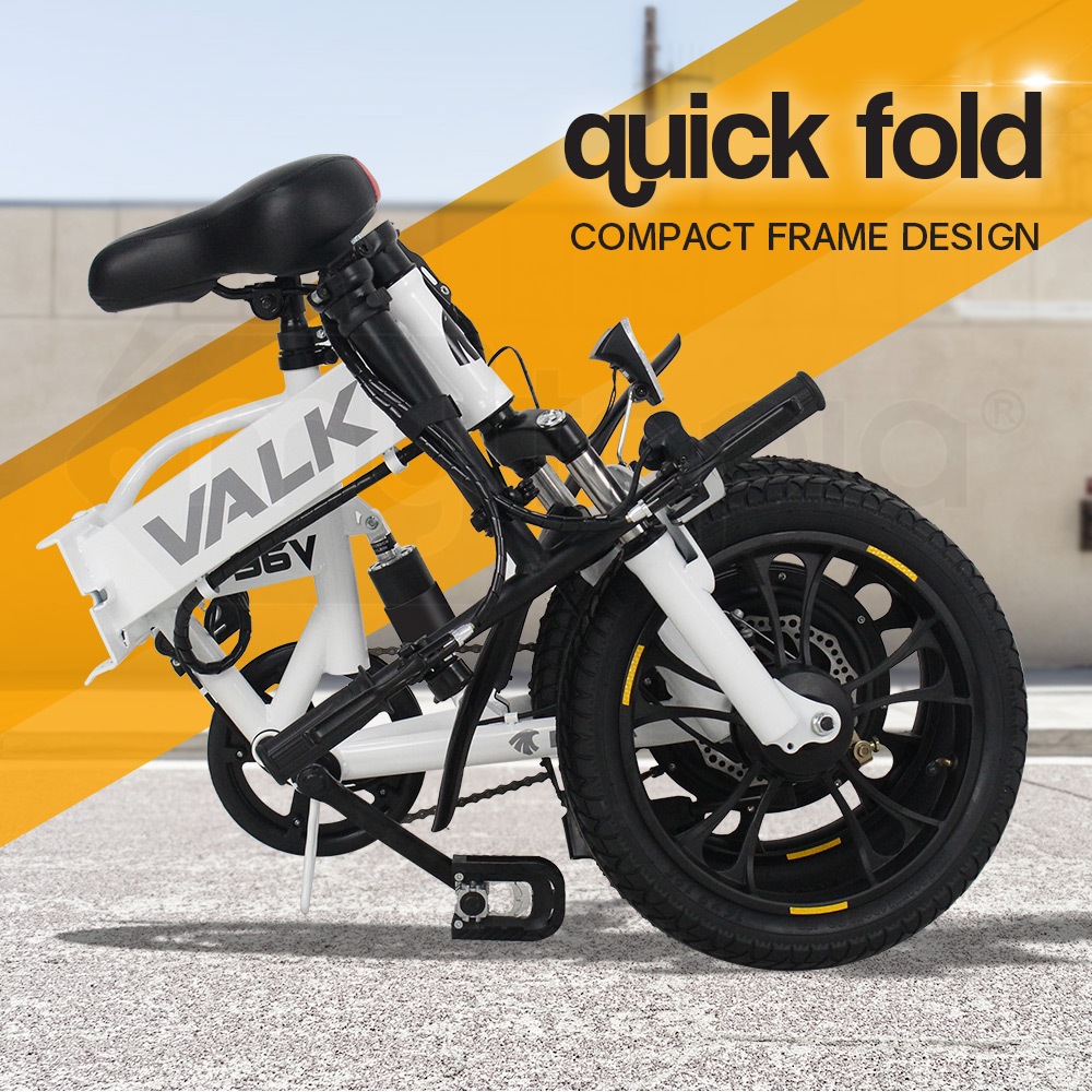 VALK 250W Electric Bike Dual Suspension Folding Foldable eBike eBike