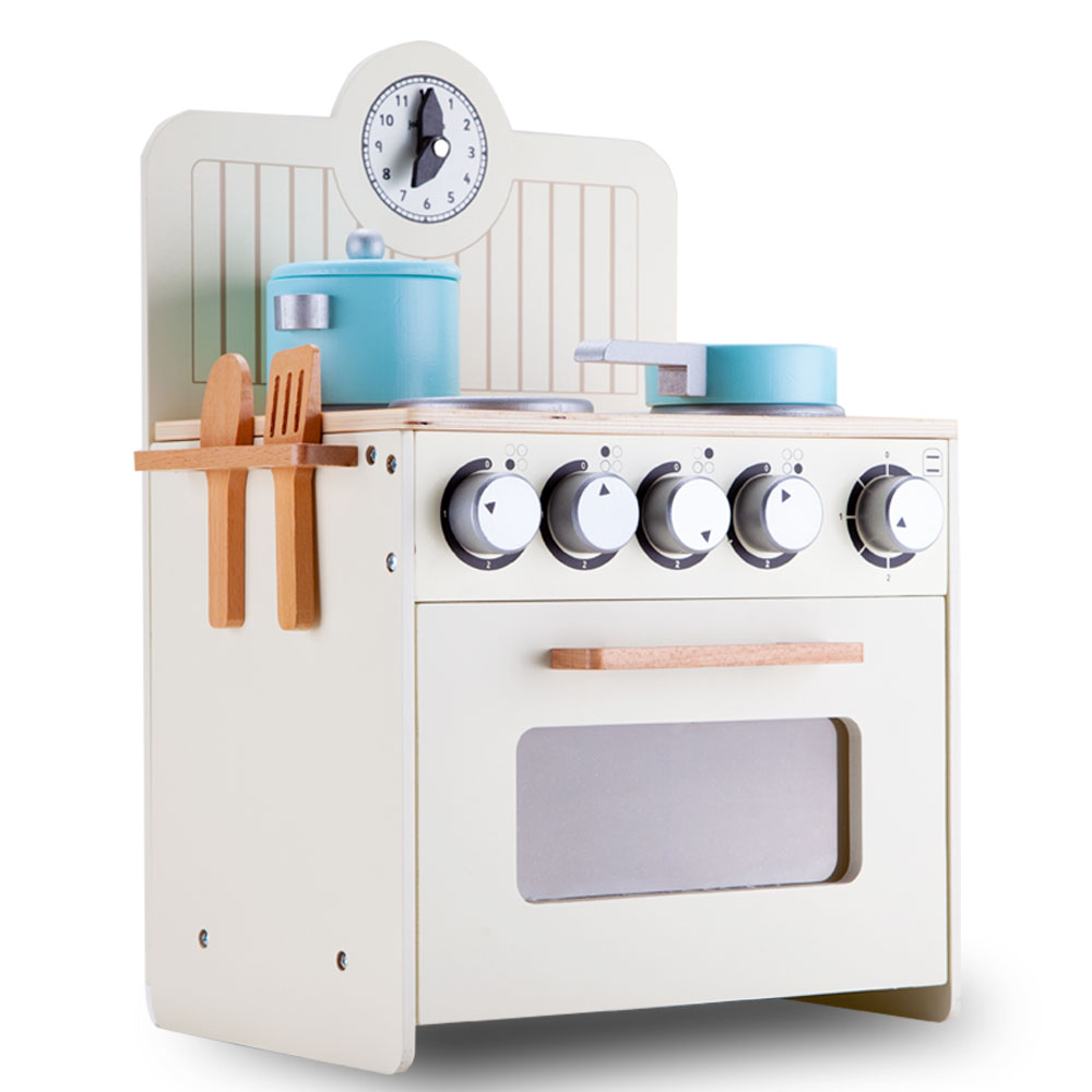 ROVO KIDS Retro Wooden Kitchen Toy Pretend Play Set Children Wood Oven