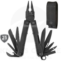 NEW LEATHERMAN REBAR BLACK MULTITOOL + BLACK MOLLE SHEATH *BRAND NEW*