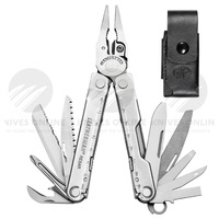 LEATHERMAN REBAR STANDARD STAINLESS STEEL MULTITOOL + LEATHER SHEATH *BRAND NEW*
