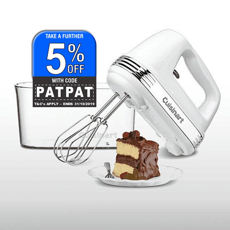 CUISINART 9 SPEED HAND MIXER WITH STORAGE CASE WHITE “FREE POSTAGE