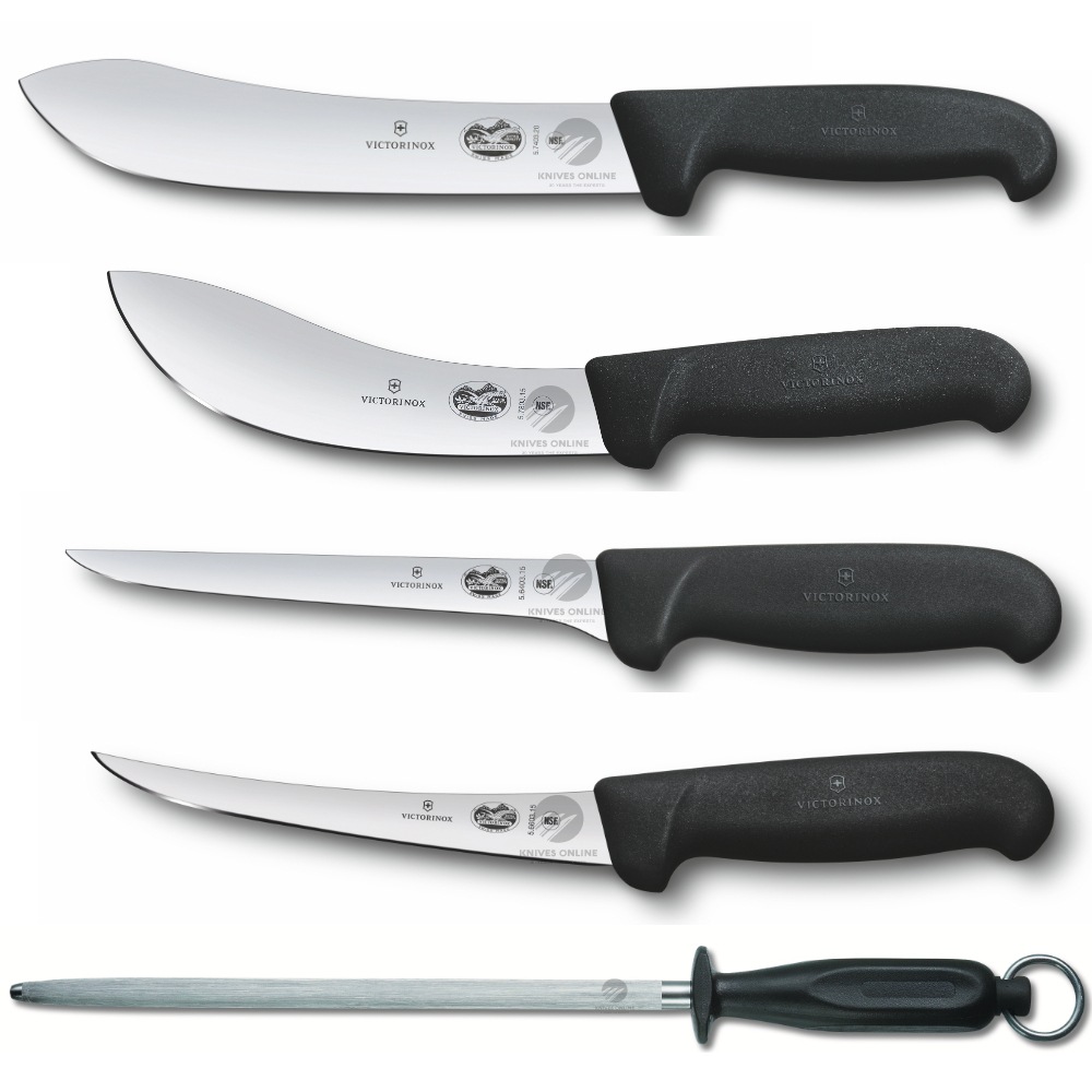 Victorinox 5pc Butcher Knife Set Kit Skinning Boning S Steel 5