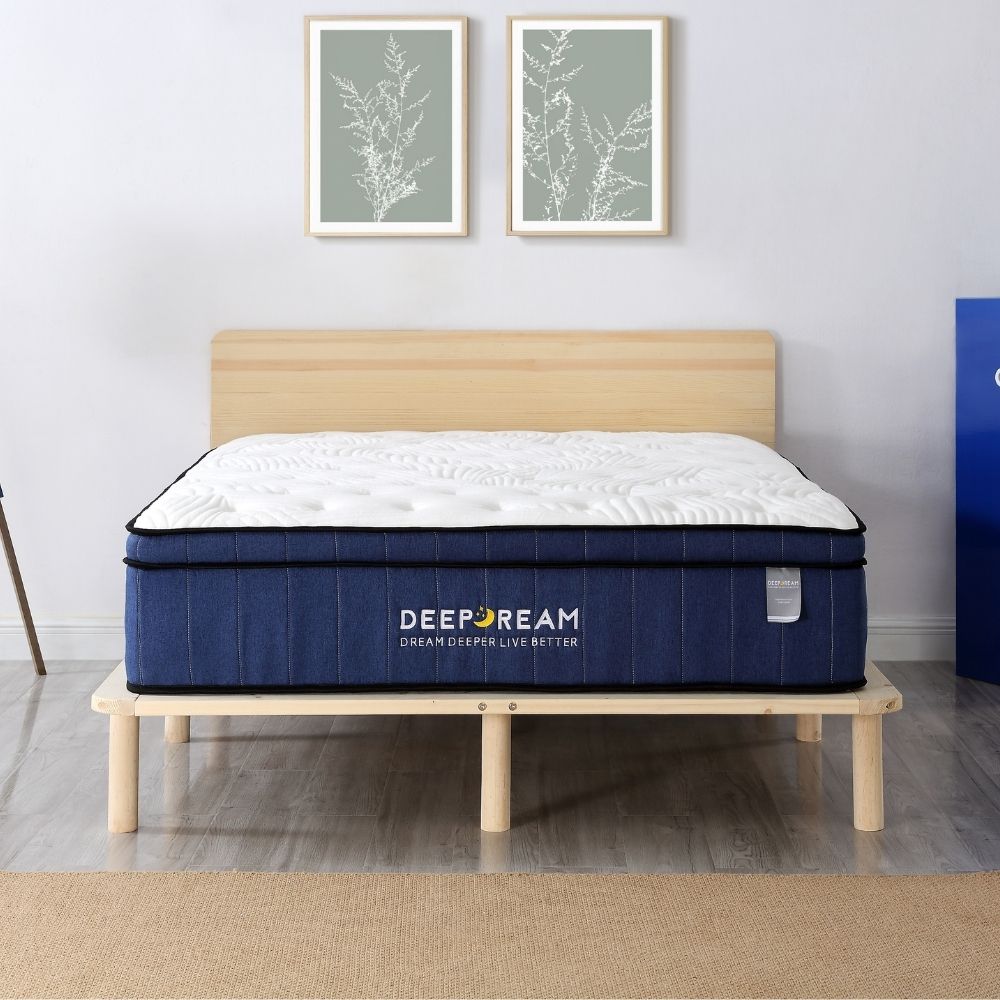 Deep Dream Euro Top Cool Gel Memory Foam Mattress Latex 5 Zone
