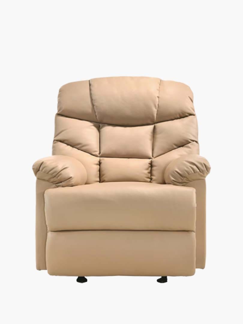 Leather Rocking Recliner Chair Beige Buy Recliner Chairs 1095835